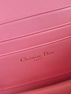 DIOR MINI CHAIN BAG 17 IN LIGHT PINK CALFSKIN
