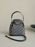 DIOR MEDIUM C'EST 24 IN BLUE CD-EMBOSSED OBLIQUE JACQUARD