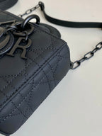 DIOR D-JOY BAG 22 IN BLACK LAMBSKIN