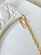 DIOR CD LOUNGE 26 BAG IN WHITE LAMBSKIN
