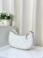 DIOR CD LOUNGE 26 BAG IN WHITE LAMBSKIN