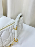DIOR CD LOUNGE 26 BAG IN WHITE LAMBSKIN