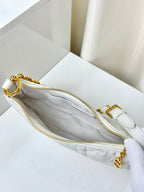 DIOR CD LOUNGE 26 BAG IN WHITE LAMBSKIN