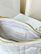 DIOR CD LOUNGE 26 BAG IN WHITE LAMBSKIN