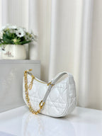 DIOR CD LOUNGE 26 BAG IN WHITE LAMBSKIN