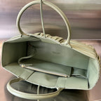 BOTTEGA VENETA SMALL ARCO TOTE 30 IN TRAVERTINE SOFT LAMBSKIN