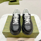 GUCCI EMBOSSED TRAINER BLACK CALFSKIN