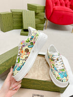 GUCCI TRAINER SAGE CALFSKIN WITH RABBIT PATTERN