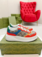 GUCCI TRAINER LIGHT BROWN AND CANDY CALFSKIN