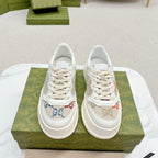 GUCCI TRAINER WHITE AND CREAM CALFSKIN
