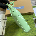 GUCCI JACKIE MINI 19 SHOULDER BAG IN LIGHT GREEN CALFSKIN