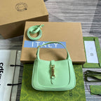GUCCI JACKIE MINI 19 SHOULDER BAG IN LIGHT GREEN CALFSKIN