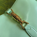 GUCCI JACKIE SMALL 28 SHOULDER BAG IN LIGHT GREEN CALFSKIN