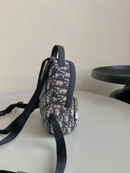 DIOR MINI RIDER BACKPACK 24 BEIGE AND BLACK OBLIQUE JACQUARD