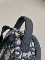DIOR MINI RIDER BACKPACK 24 BEIGE AND BLACK OBLIQUE JACQUARD