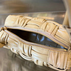 BOTTEGA VENETA SMALL BRICK CASSETTE 23 IN BLOND BEIGE SOFT LAMBSKIN