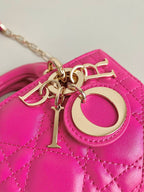 DIOR MINI D-JOY BAG 17 IN HOT PINK LAMBSKIN