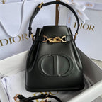 DIOR MEDIUM C'EST 24 IN BLACK CD-EMBOSSED CALFSKIN