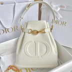 DIOR MEDIUM C'EST 24 IN WHITE CD-EMBOSSED CALFSKIN