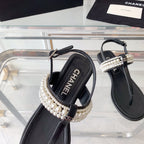 CHANEL SLINGBACKS black LAMBS