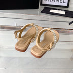 CHANEL SLINGBACKS cream LAMBS