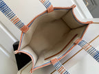 CELINE CABAS THAIS 41 RAINBOW FABRIC TOTE