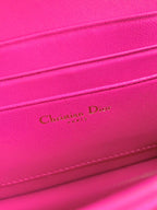 DIOR MICRO LADY 12 BAG IN HOT PINK LAMBSKIN