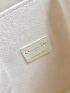 DIOR SMALL C'EST 18 IN WHITE CD-EMBOSSED CALFSKIN