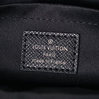 LOUIS VUITTON OUTDOOR MESSENGER 26 IN BLACK TAIGA LEATHER MIX MONOGRAM ECLIPSE CANVAS