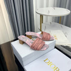 DIOR CD Mule Dway Heeled Slide 45mm Style 78