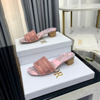 DIOR CD Mule Dway Heeled Slide 45mm Style 78