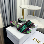 DIOR CD Mule Dway Heeled Slide 45mm Style 77