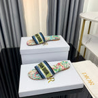 DIOR CD Mule Dway Slide 10mm Multi-motifs Style 37