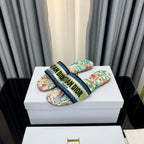 DIOR CD Mule Dway Slide 10mm Multi-motifs Style 37