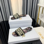 DIOR CD Mule Dway Slide 10mm Multi-motifs Style 69