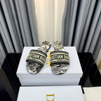 DIOR CD Mule Dway Slide 10mm Multi-motifs Style 55