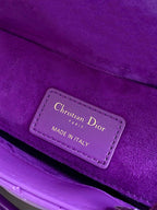 DIOR D-JOY BAG 22 IN VIOLET PURPLE LAMBSKIN