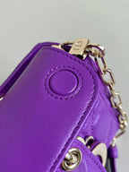 DIOR D-JOY BAG 22 IN VIOLET PURPLE LAMBSKIN