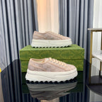 GUCCI SNEAKER FLATFORM PASTEL PINK CANVAS