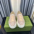 GUCCI SNEAKER FLATFORM PASTEL PINK CANVAS