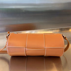 BOTTEGA VENETA CYLINDER CASSETTE 30 IN BRONZE BROWN CALFSKIN