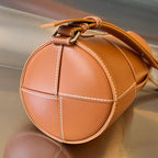 BOTTEGA VENETA CYLINDER CASSETTE 30 IN BRONZE BROWN CALFSKIN