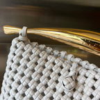 BOTTEGA VENETA SARDINE 29 BAG IN WHITE LAMBSKIN
