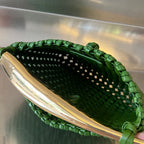 BOTTEGA VENETA SARDINE 29 BAG IN GREEN LAMBSKIN