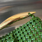 BOTTEGA VENETA SARDINE 29 BAG IN GREEN LAMBSKIN
