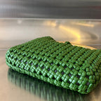 BOTTEGA VENETA SARDINE 29 BAG IN GREEN LAMBSKIN