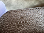 GUCCI OPHIDIA SMALL 24 IN BEIGE CANVAS AND BROWN CALFSKIN