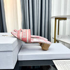 DIOR CD Mule Dway Heeled Slide 45mm Style 67