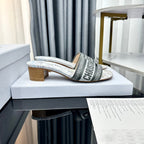 DIOR CD Mule Dway Heeled Slide 45mm Style 55