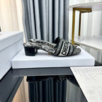 DIOR CD Mule Dway Heeled Slide 45mm Style 52